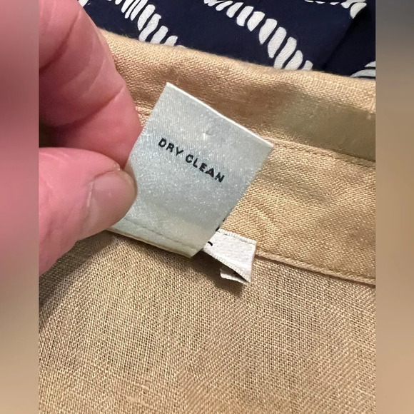 HAROLD’S Tan linen lace front‎ blouse size M. - Picture 10 of 12